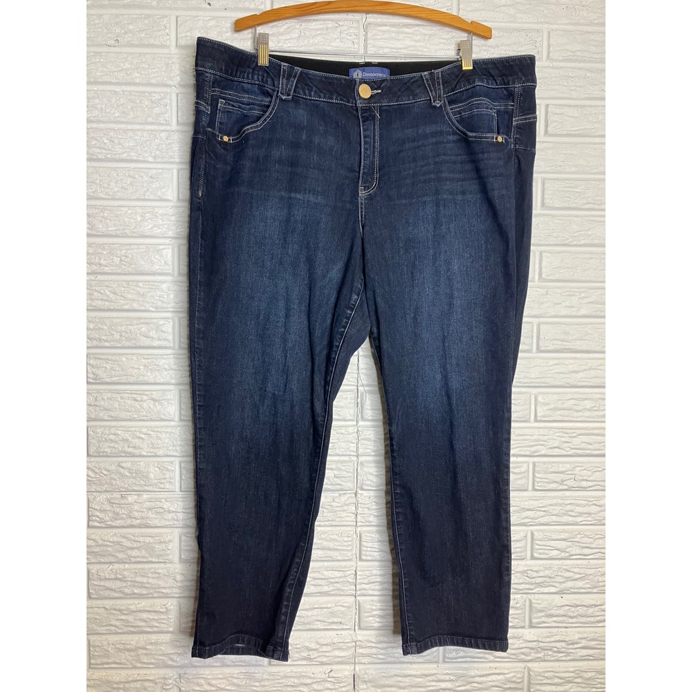 Democracy Ab'solution Cropped Jeans Womens 22W Dark Wash Excellent Stretch Pants